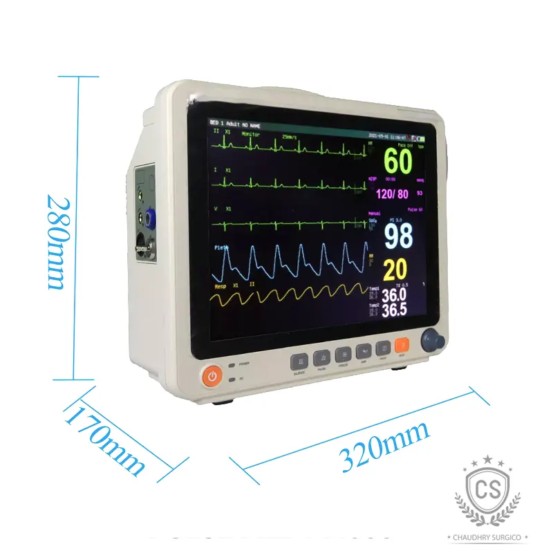 PATIENT MONITOR PULSE MED DIMENSIONS