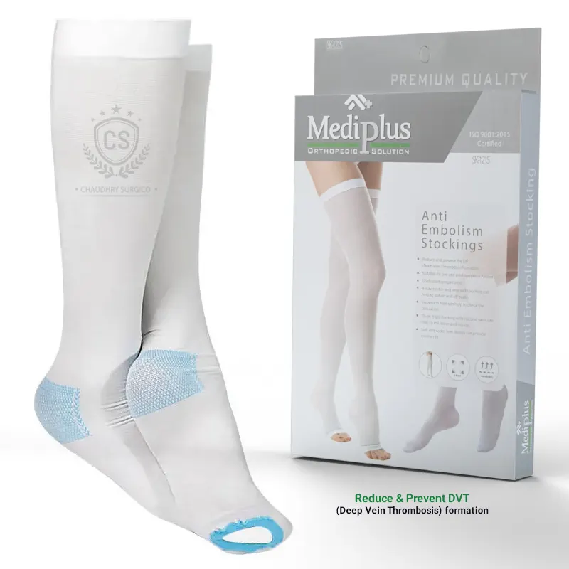 Mediplus Anti embolism Compression Stocking reduce & prevent DVT formation (Deep Vein Thrombosis)