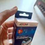 Fingertip Pulse Oximeter Atom AT 875 Blood Oxygen Saturation MonitorFingertip Pulse Oximeter Atom 8