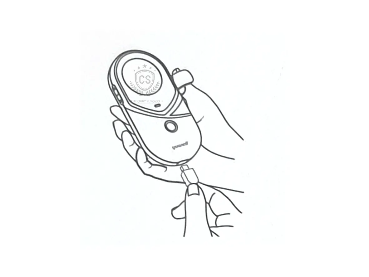 YUWELL Baby Fetal Doppler Step 1 Conncet The Probe To The Main Unit