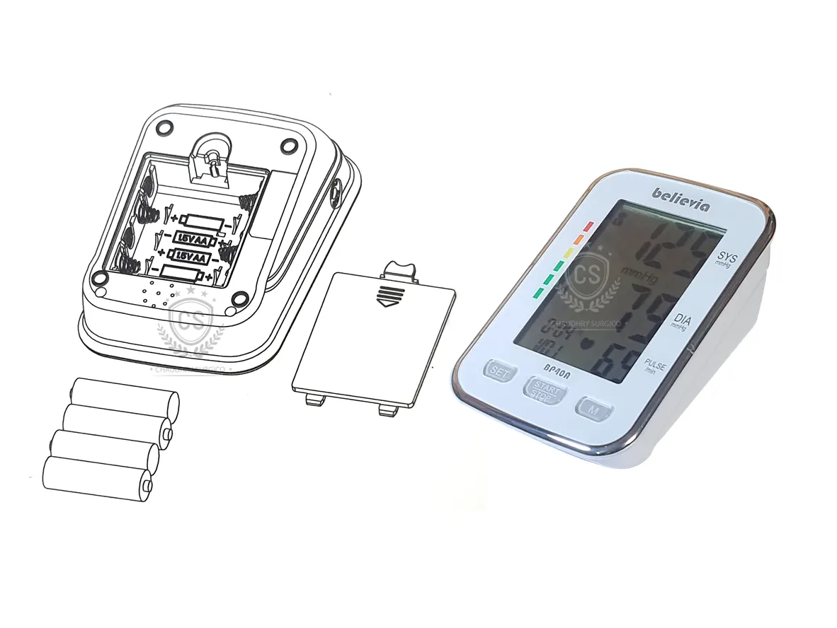 Believia Digital BP 40A -step1- install AA batteries