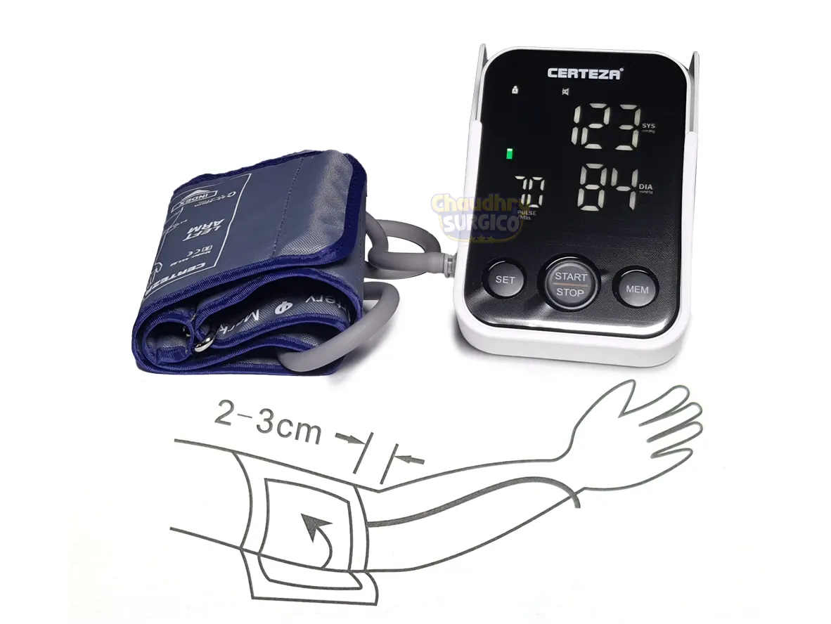 Certeza Digital Blood Pressure Machine BM 450 Step2 Fitting The Cuff