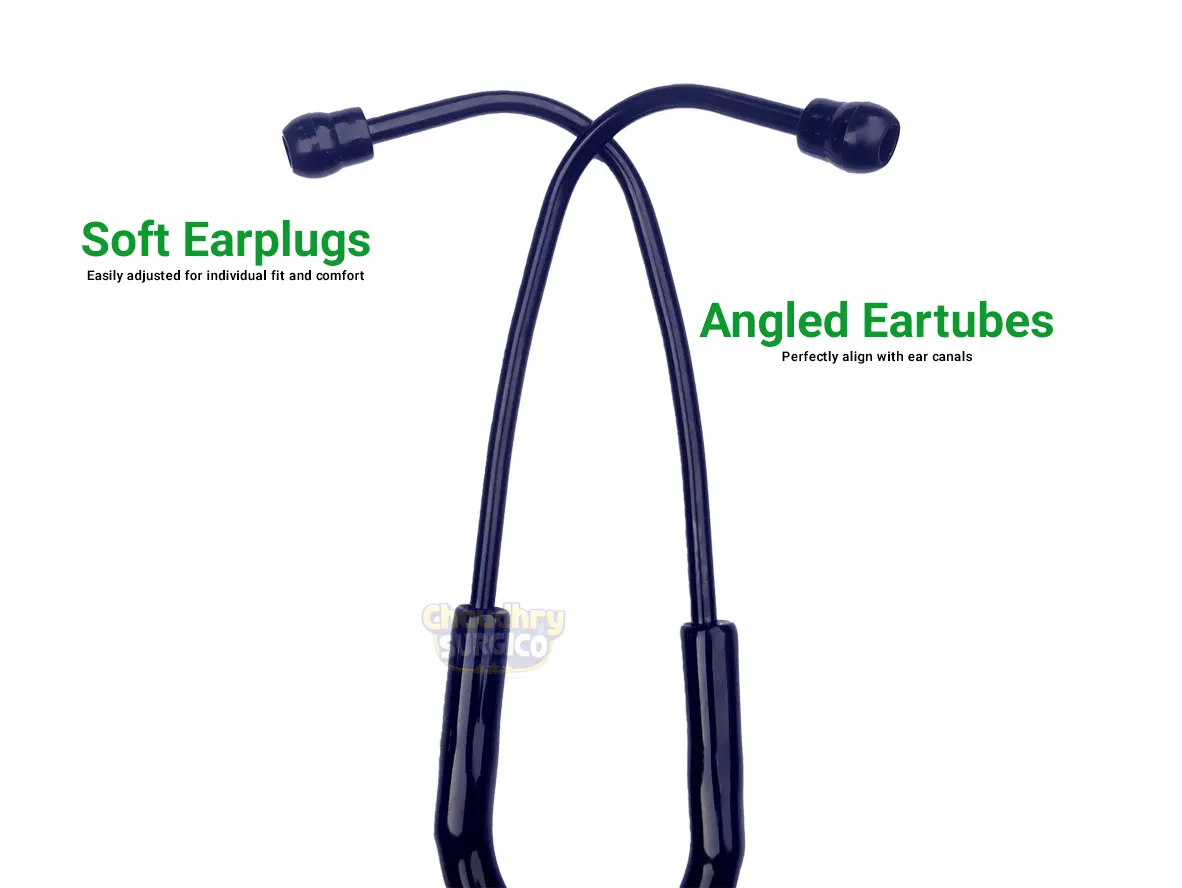 Medico Full Black Cardiology Stethoscope Professional Special Edition ST 28 Soft Eartubes