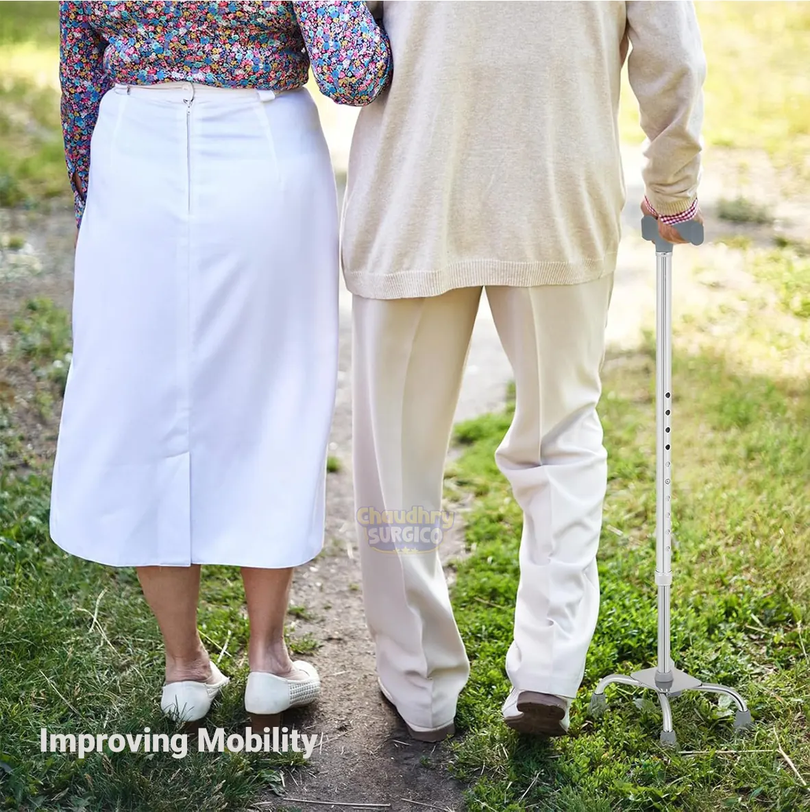 Walking Quad Cane For Seniors Improving Mobility