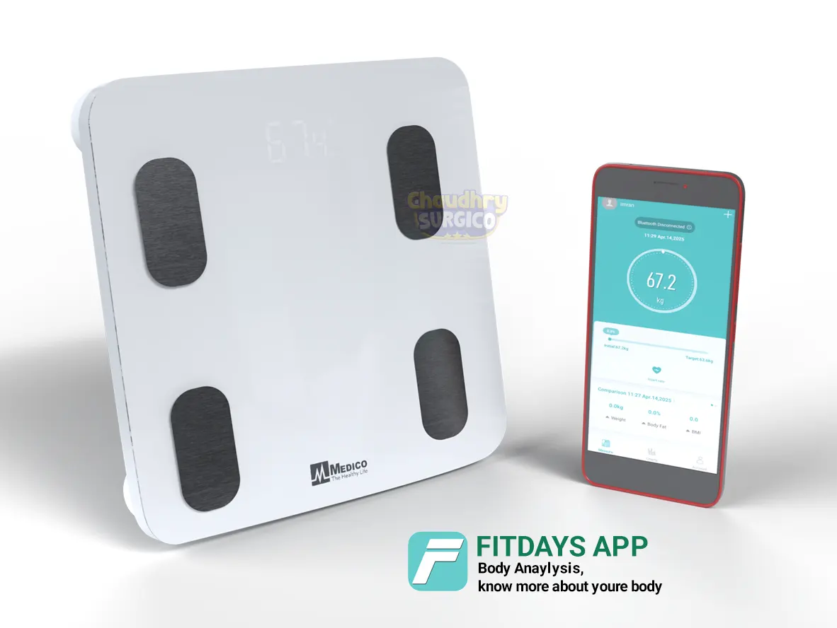 Medico Smart Body Fat BMI weight machine 200kg price in pakistan