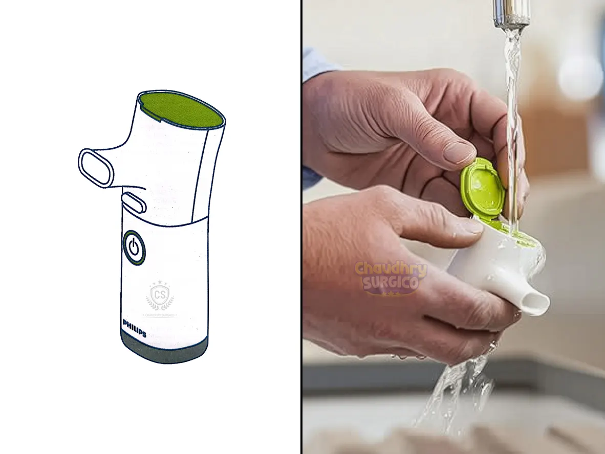 Portable Nebulizer Machine Philips Innospire GO How To Use Step 1 Prepare The Device